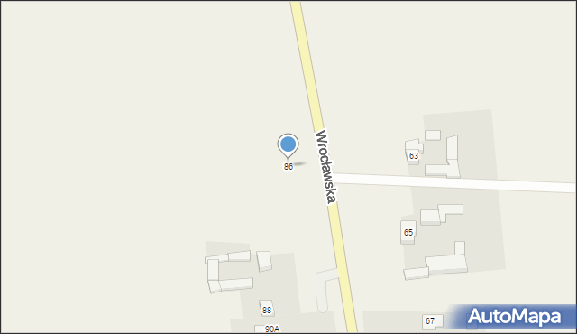 Zamysłowo, Wrocławska, 86, mapa Zamysłowo