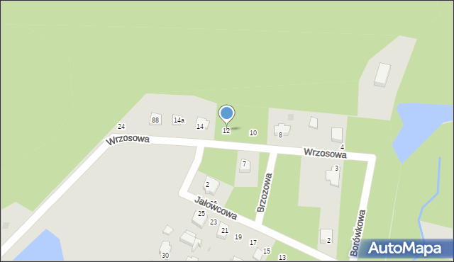 Żarki, Wrzosowa, 12, mapa Żarki