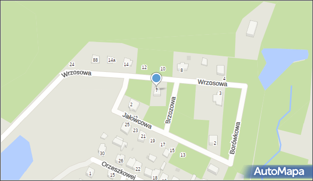 Żarki, Wrzosowa, 7, mapa Żarki