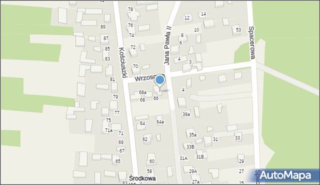 Zarzecze, Wrzosowa, 2, mapa Zarzecze