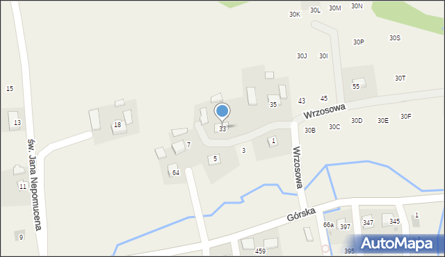 Zawadka, Wrzosowa, 33, mapa Zawadka