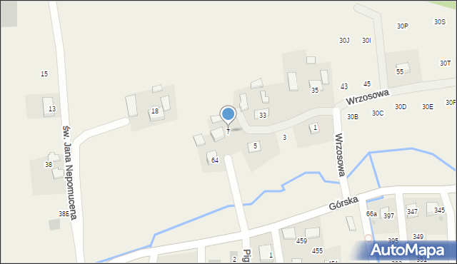 Zawadka, Wrzosowa, 7, mapa Zawadka