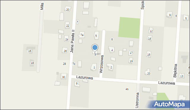 Zbuczyn, Wrzosowa, 3, mapa Zbuczyn