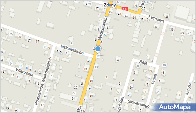 Zduny, Wrocławska, 11, mapa Zduny