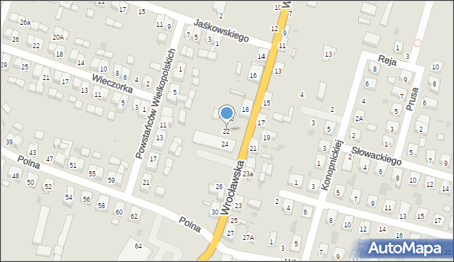 Zduny, Wrocławska, 22, mapa Zduny