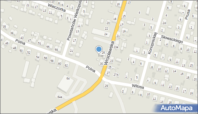 Zduny, Wrocławska, 28A, mapa Zduny