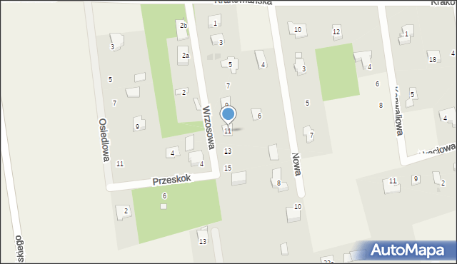 Żelechów, Wrzosowa, 11, mapa Żelechów