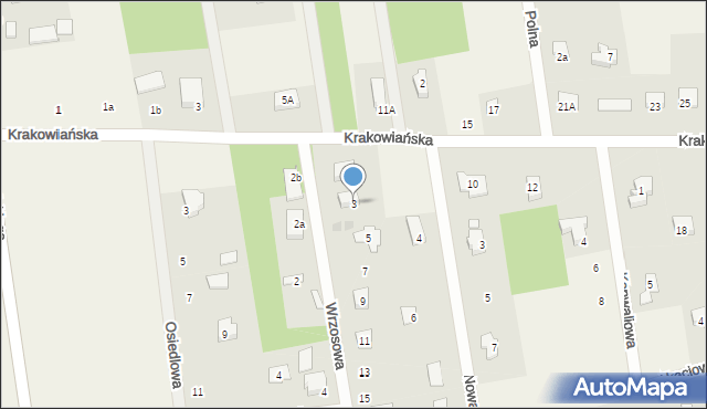 Żelechów, Wrzosowa, 3, mapa Żelechów