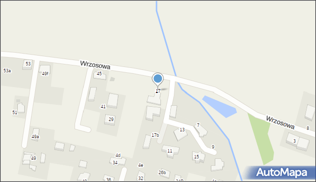 Żernica, Wrzosowa, 17, mapa Żernica