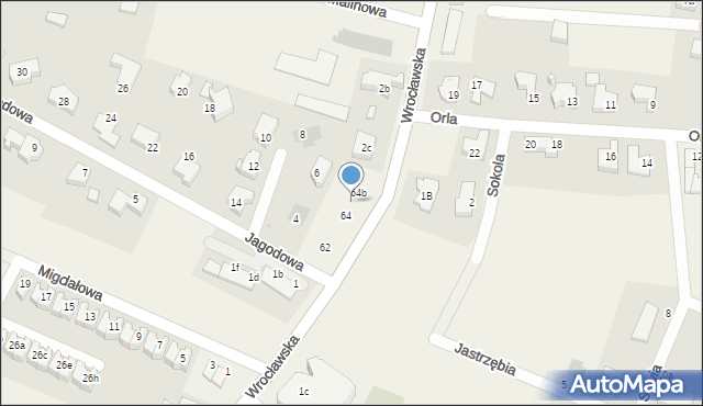 Żerniki Wrocławskie, Wrocławska, 64a, mapa Żerniki Wrocławskie