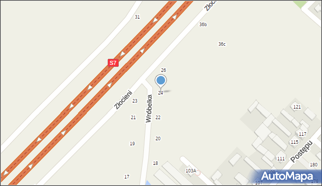 Zgorzała, Wróbelka, 24, mapa Zgorzała