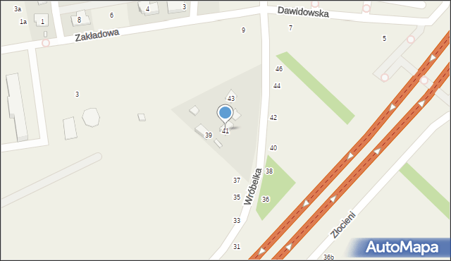 Zgorzała, Wróbelka, 41, mapa Zgorzała