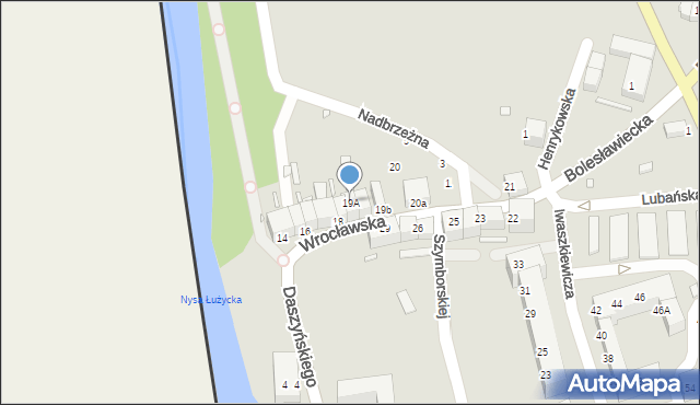 Zgorzelec, Wrocławska, 19A, mapa Zgorzelec