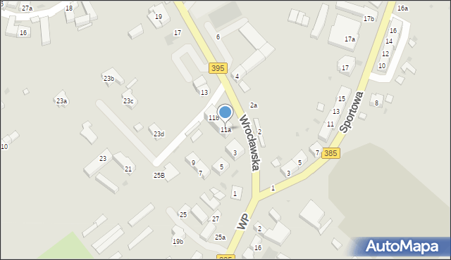 Ziębice, Wrocławska, 11a, mapa Ziębice