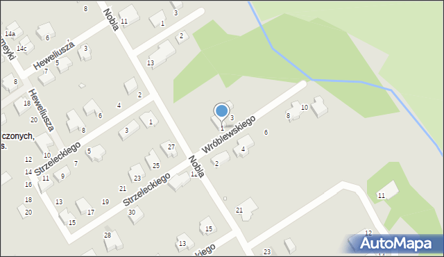 Zielona Góra, Wróblewskiego Zygmunta, gen., 1, mapa Zielona Góra