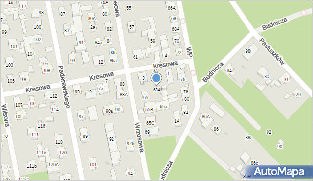 Zielonka, Wrzosowa, 63A, mapa Zielonka