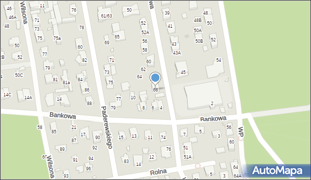 Zielonka, Wrzosowa, 68, mapa Zielonka