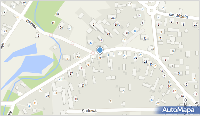 Złoty Potok, Wrzoska, mjr., 5, mapa Złoty Potok