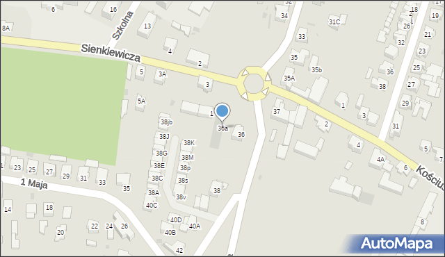 Żmigród, Wrocławska, 36a, mapa Żmigród