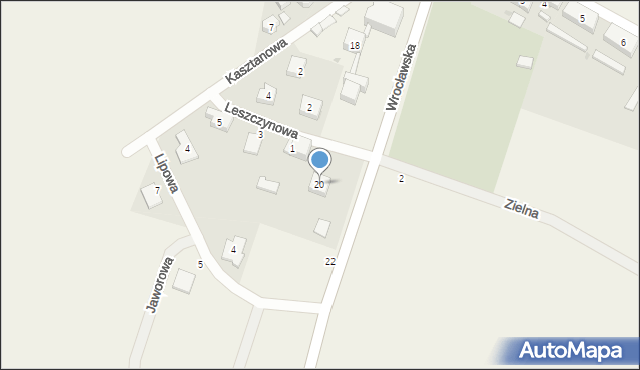 Żórawina, Wrocławska, 20, mapa Żórawina