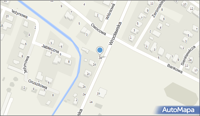 Żórawina, Wrocławska, 2e, mapa Żórawina