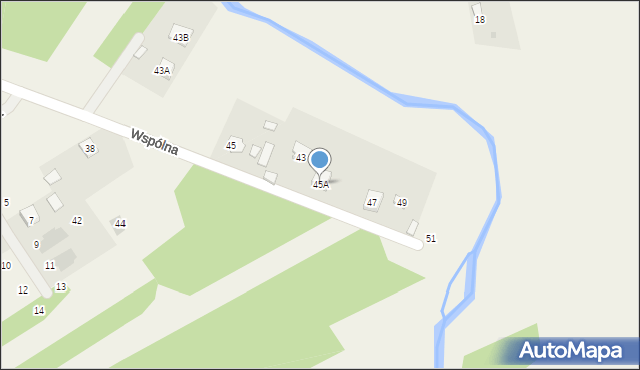 Aleksandrówka, Wspólna, 45A, mapa Aleksandrówka