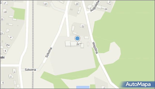 Augustów, Wspólna, 19, mapa Augustów