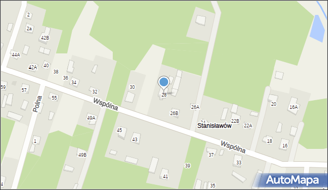 Augustów, Wspólna, 28, mapa Augustów