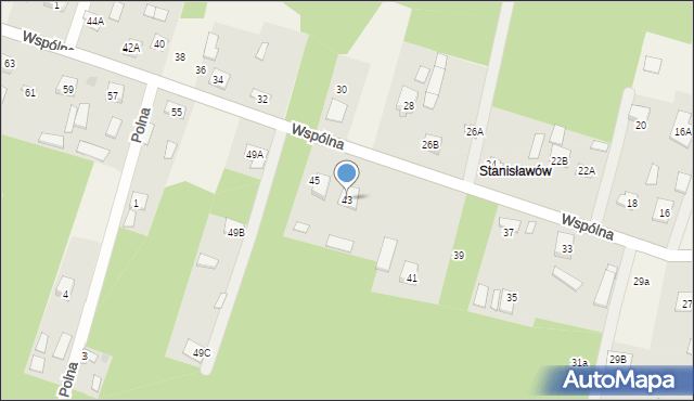 Augustów, Wspólna, 43, mapa Augustów