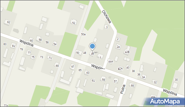 Augustów, Wspólna, 46, mapa Augustów