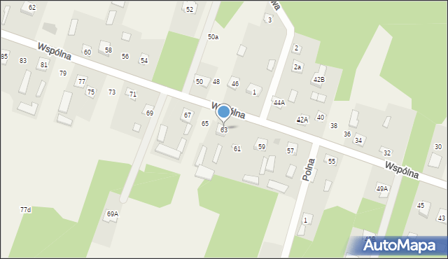 Augustów, Wspólna, 63, mapa Augustów
