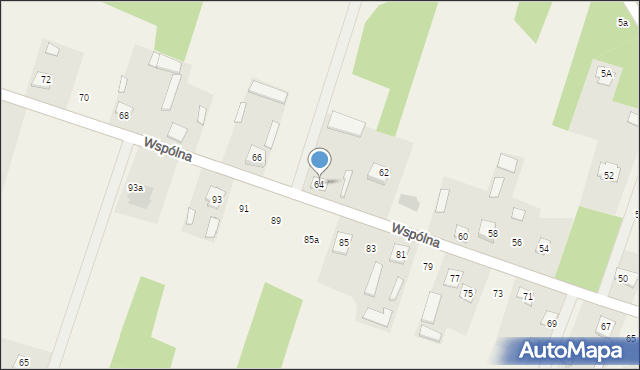 Augustów, Wspólna, 64, mapa Augustów