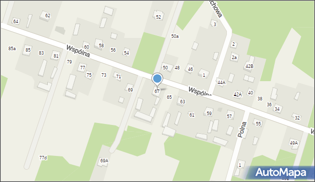 Augustów, Wspólna, 67, mapa Augustów