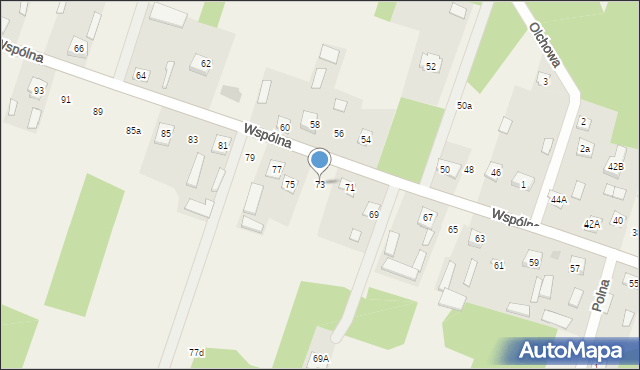 Augustów, Wspólna, 73, mapa Augustów