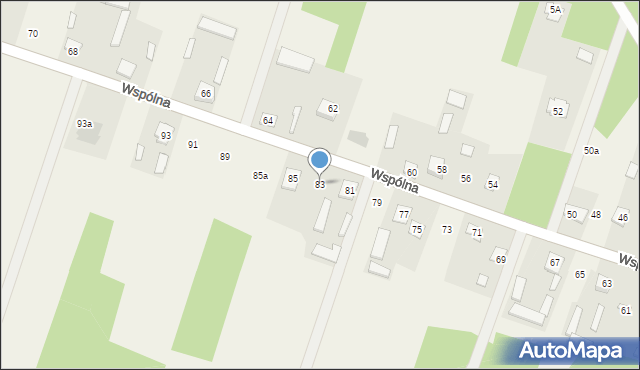 Augustów, Wspólna, 83, mapa Augustów