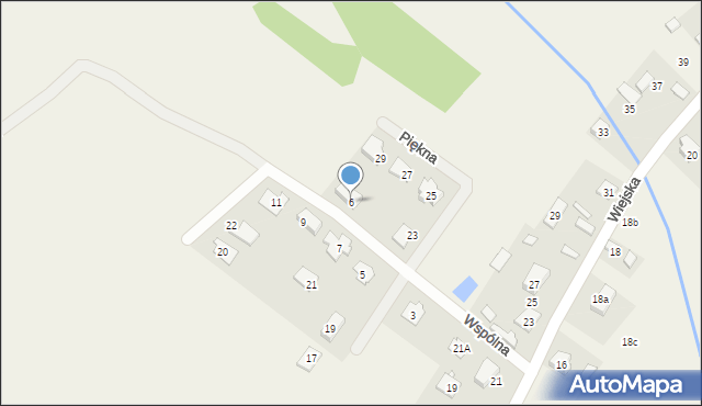 Baniocha, Wspólna, 6, mapa Baniocha