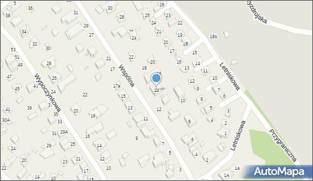 Baranowo, Wspólna, 14, mapa Baranowo