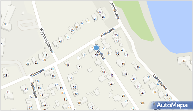 Baranowo, Wspólna, 53, mapa Baranowo