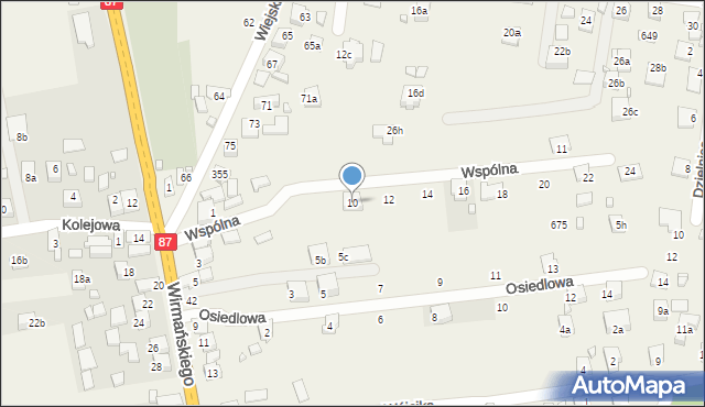 Barcice, Wspólna, 10, mapa Barcice