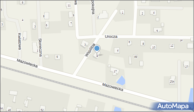 Barcząca, Wspólna, 4, mapa Barcząca
