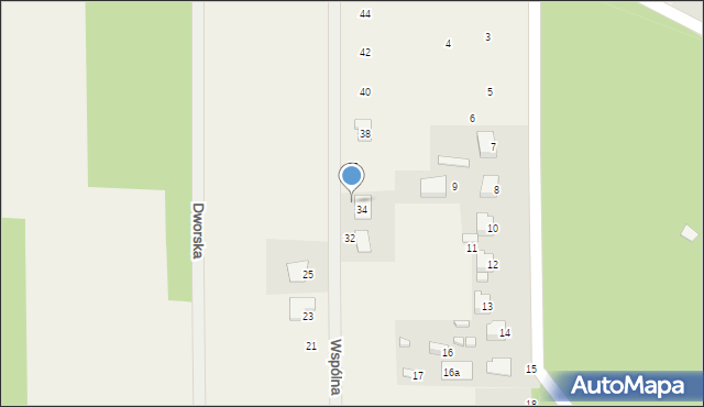 Bartków, Wspólna, 34, mapa Bartków