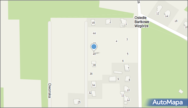 Bartków, Wspólna, 40, mapa Bartków