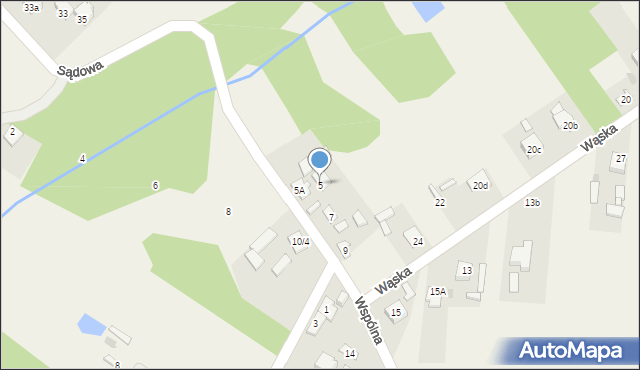 Bartkowice, Wspólna, 5, mapa Bartkowice