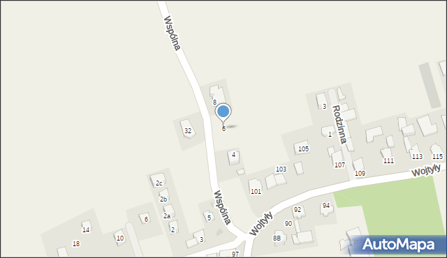 Batowice, Wspólna, 6, mapa Batowice