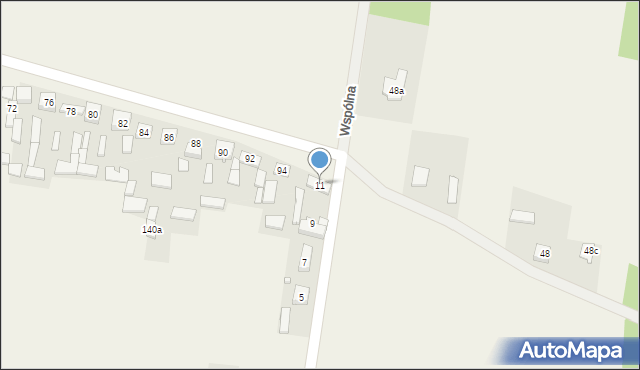 Bęczków, Wspólna, 11, mapa Bęczków