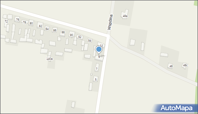 Bęczków, Wspólna, 9, mapa Bęczków