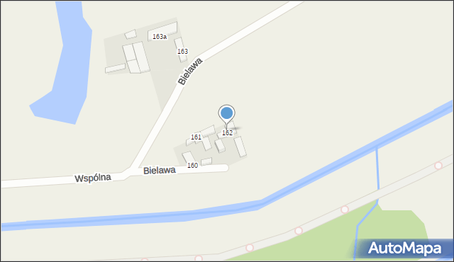 Bielawa, Wspólna, 162, mapa Bielawa