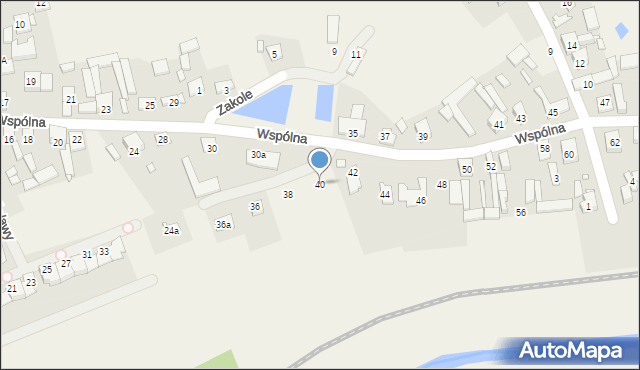 Bielawa, Wspólna, 40, mapa Bielawa