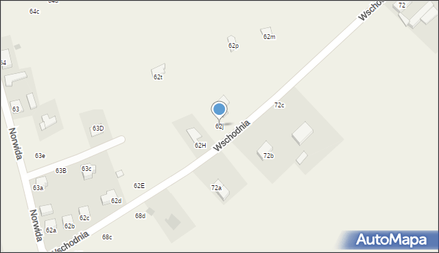Bielice, Wschodnia, 62j, mapa Bielice