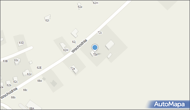 Bielice, Wschodnia, 72b, mapa Bielice